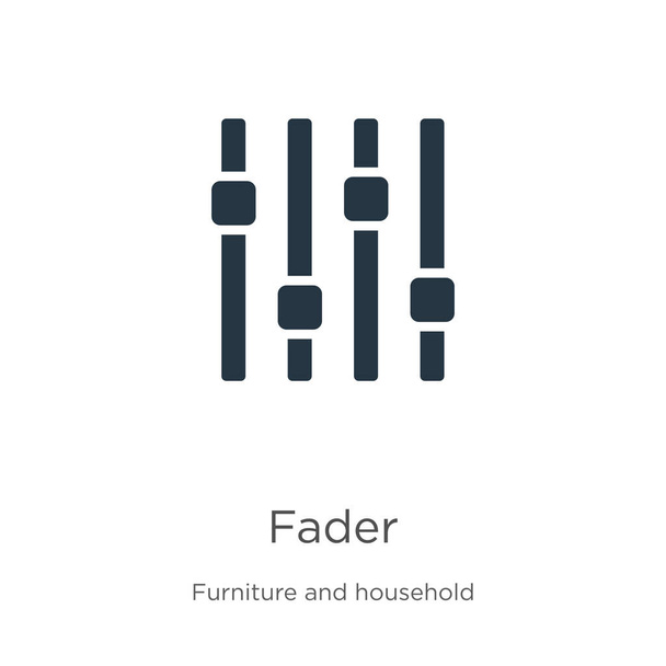 Fader icon vector. Trendy flat fader icon from furniture and household collection isolated on white background. Vector illustration can be used for web and mobile graphic design, logo, eps10 - Vector, Image