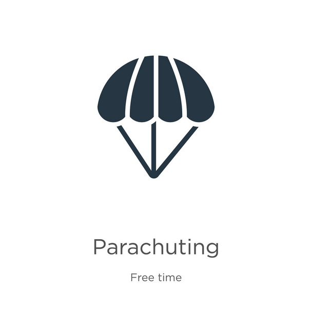 Vecteur d'icône de parachutisme. Icône de parachutisme plat tendance de la collection de temps libre isolé sur fond blanc. L'illustration vectorielle peut être utilisée pour la conception graphique web et mobile, logo, eps10
 - Vecteur, image