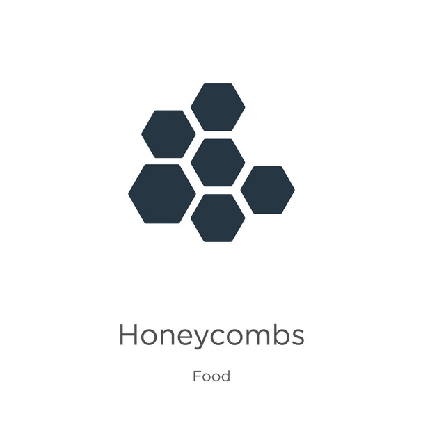 Διάνυσμα εικονιδίου Honeycombs Trendy επίπεδη κυψελίδες εικονίδιο από τη συλλογή τροφίμων που απομονώνονται σε λευκό φόντο. Εικονογράφηση διάνυσμα μπορεί να χρησιμοποιηθεί για web και κινητό γραφικό σχεδιασμό, λογότυπο, eps10 - Διάνυσμα, εικόνα