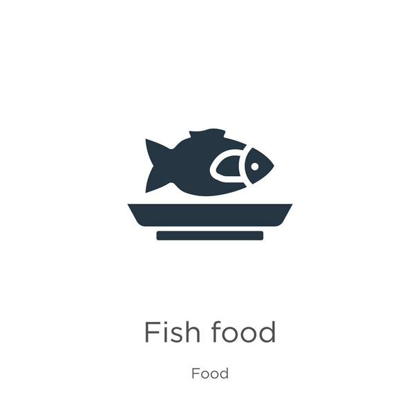 Fish food icon vector. Trendy flat fish food icon from food collection isolated on white background. Vector illustration can be used for web and mobile graphic design, logo, eps10 - Vector, Image