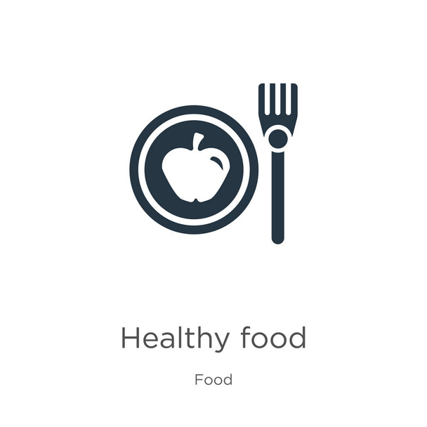Vettore di icone del cibo sano. Trendy piatto icona del cibo sano dalla collezione di alimenti isolati su sfondo bianco. L'illustrazione vettoriale può essere utilizzata per la progettazione grafica web e mobile, logo, eps10
 - Vettoriali, immagini
