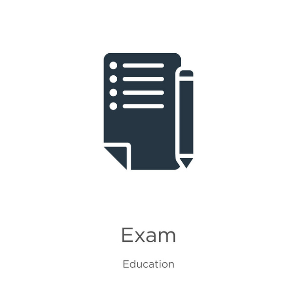 Prüfungssymbolvektor. trendige flache Examen-Ikone aus der Bildungssammlung isoliert auf weißem Hintergrund. Vektorillustration kann für Web- und Mobile-Grafikdesign verwendet werden, Logo, eps10 - Vektor, Bild