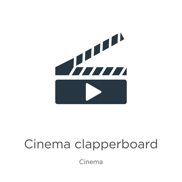Cinema clapperboard ikon vektor. Trendi lapos mozi clapperboard ikon mozi gyűjtemény elszigetelt fehér háttérrel. Vektor illusztráció használható web és mobil grafikai tervezés, logó, - Vektor, kép