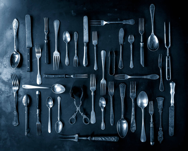Set of vintage cutlery - 写真・画像