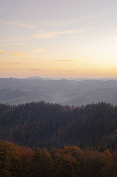 Autumn sunset in the Carpathians - Photo, Image