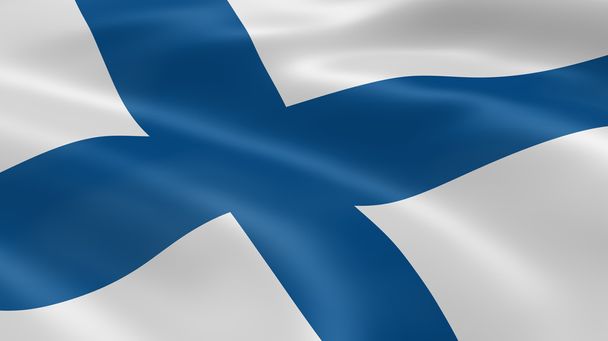 Bandiera finlandese nel vento
 - Foto, immagini