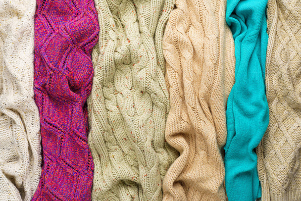 Knitted Sweaters Background - Foto, afbeelding