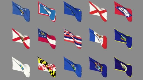 Flagi 50 państw U - Część 1 z 4 - Materiał filmowy, wideo