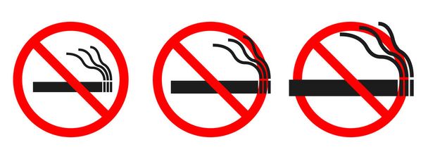 Μη καπνίζοντες σημάδι σε λευκό φόντο - διάνυσμα - Διάνυσμα, εικόνα