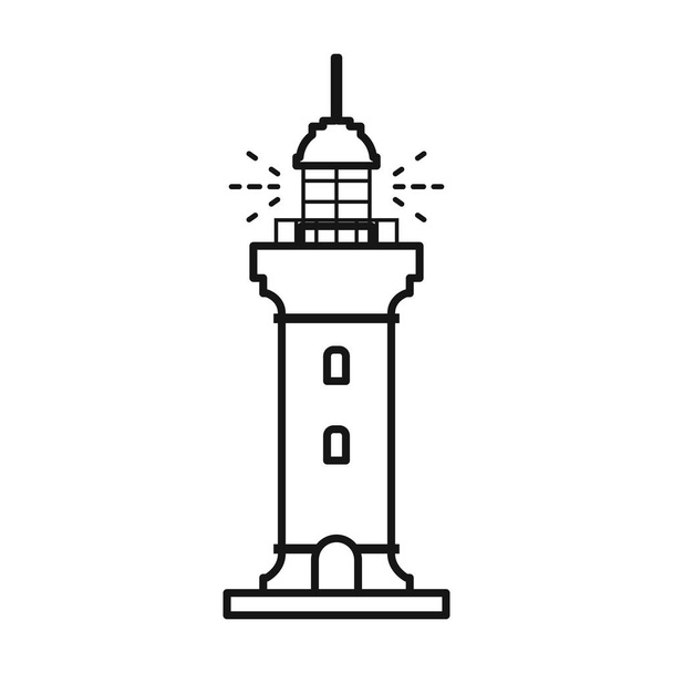Beacon vector icon.Line vector icon isolated on white background beacon. - Vektör, Görsel