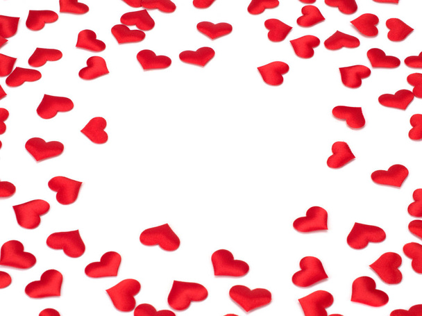 Cuore, simbolo d'amore e San Valentino. Icona rossa piatta isolata su sfondo bianco
. - Foto, immagini