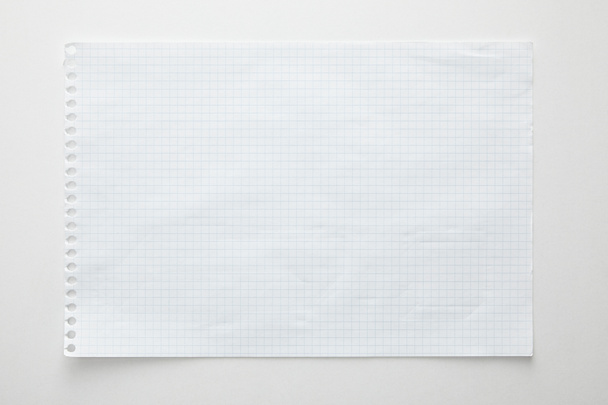 top view of empty paper on white background - Zdjęcie, obraz