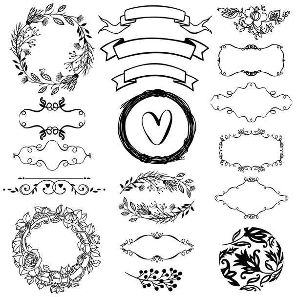 Vector decorative design elements set - Vektor, Bild