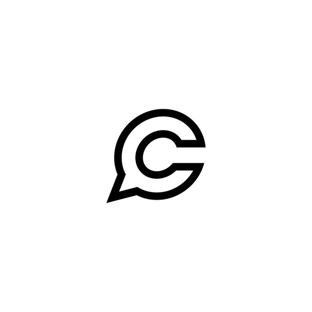 C harfi logo tasarım şablonu elementleri. - Vektör, Görsel