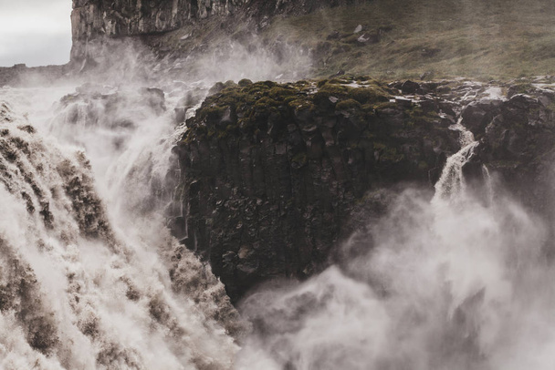 Dramatic view of famous Iceland waterfall Dettifoss. Breathtakin - Photo, image