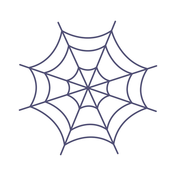 cobweb icon trick or treat happy halloween - Vector, imagen