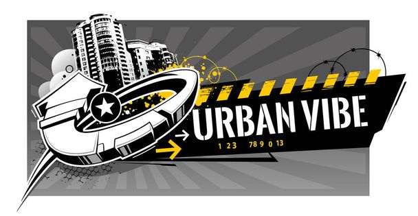 Banner vectorial de graffiti urbano
 - Vector, Imagen