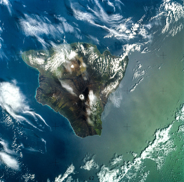Isla de Hawái, estado de Hawái visto desde Skylab. elementos de esta imagen amueblada por nasa
 - Foto, Imagen