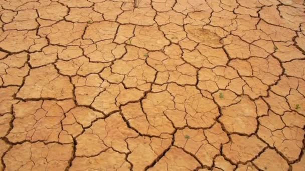Terra seca rachada em um deserto
 - Filmagem, Vídeo