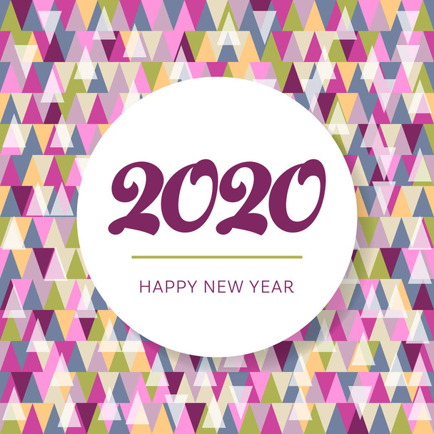 Vektör mozaiği mutlu yıllar 2020 web sitesi afişi - Vektör, Görsel