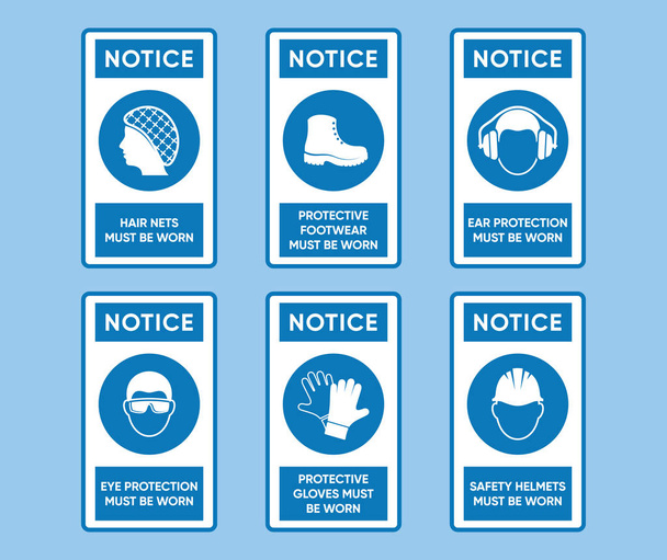 Vector health and safety signs high quality - Vector, Image