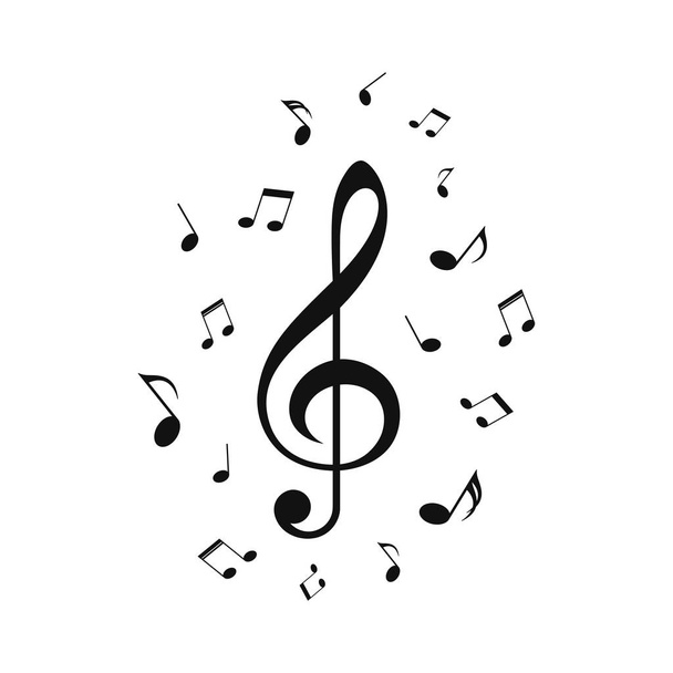 Music note vector illustration template  - Vetor, Imagem