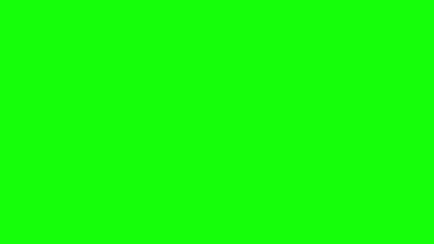 3D多くのufos/flying sucers - 4kアニメ(3840x2160 px) -緑の背景に隔離 - 映像、動画
