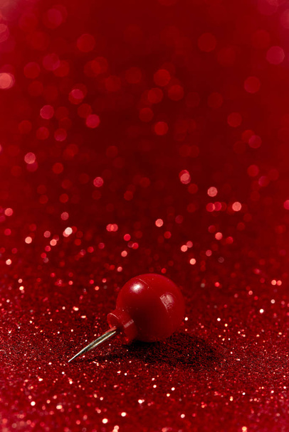 Red pin glitter for background - Photo, Image