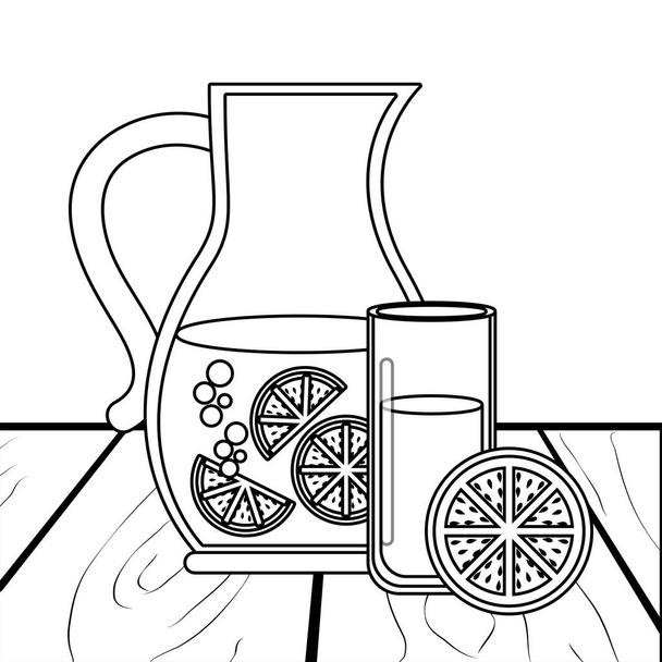 Изолированный векторный иллюстратор дизайна апельсинового сока
 - Вектор,изображение