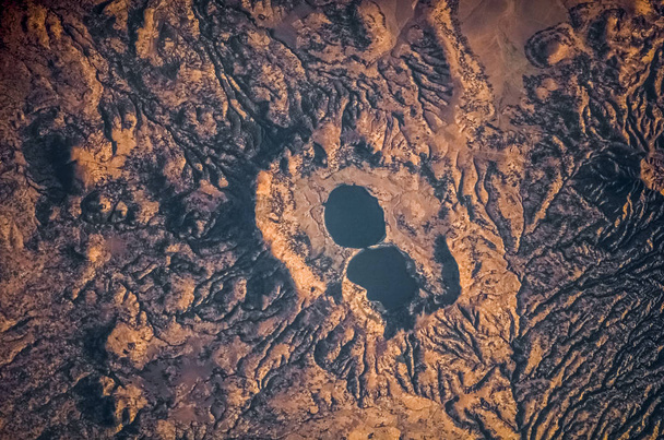 Dendi Caldera, Etiopie je uvedena na obrázku vyfotografovaném členem posádky Expedice 16 na Mezinárodní vesmírné stanici. prvky tohoto snímku zařízené NASA - Fotografie, Obrázek