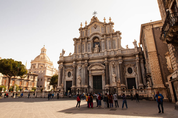  View of baroque St. Agata church, Catania - Foto, immagini
