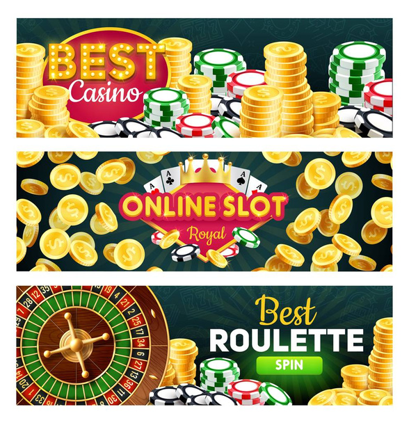 Casinò reale, slot online e roulette del gioco d'azzardo
 - Vettoriali, immagini