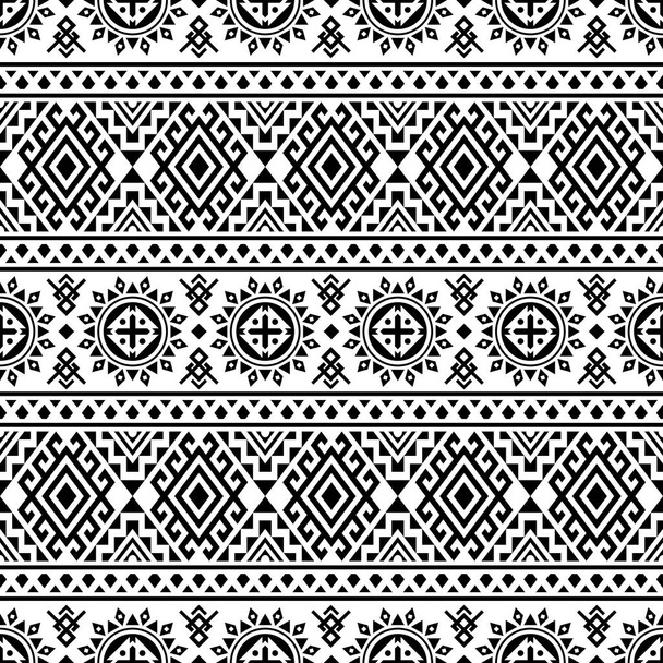 Φυλετικό έθνικ μοτίβο σε μαύρο και άσπρο χρώμα. Σχεδιασμός για αρτοποιείο ή πλαίσιο - Διάνυσμα, εικόνα
