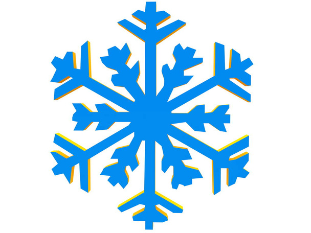 синя сніжинка на білому тлі
 - Фото, зображення