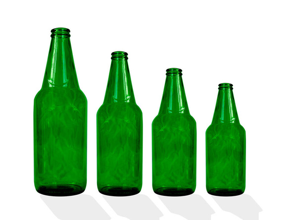 Green bottle isolated on white background - Fotoğraf, Görsel