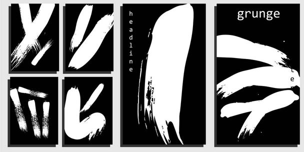 serie di modelli di banner in bianco e nero, semplicemente illustrazione vettoriale
  - Vettoriali, immagini