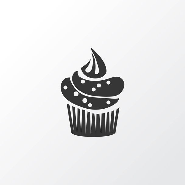 Cupcake icon symbol. Premium quality isolated muffin element in trendy style. - 写真・画像