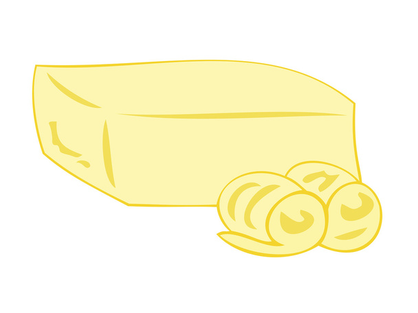 Bloc de beurre avec boucles
. - Vecteur, image