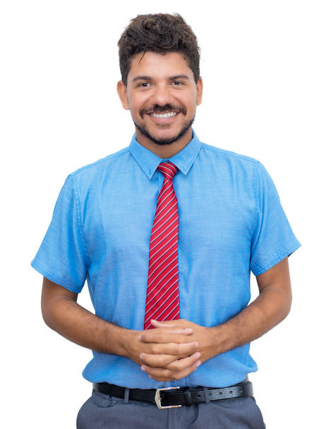 Riendo hombre de negocios hispano con barba
 - Foto, imagen
