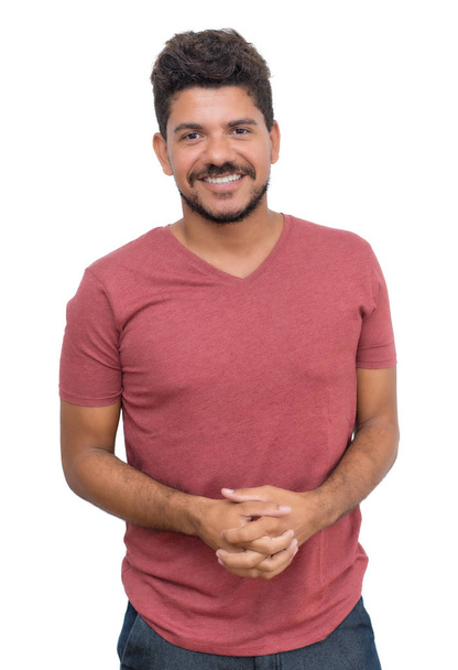 Hombre hispano guapo con barba y cabello oscuro
 - Foto, imagen