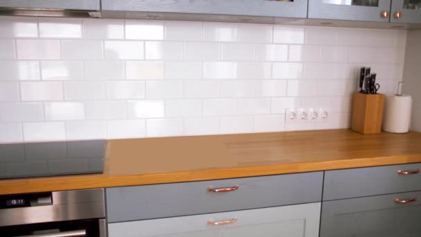 modern home kitchen interior - Footage, Video