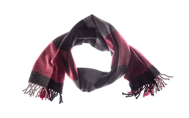 Winter classic scarf on a white background. - Foto, Imagem