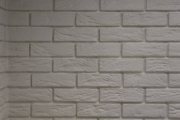 Vintage white wash brick wall texture for design. - Photo, Image