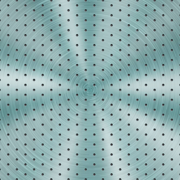 Абстрактный металлический фон с шестиугольными отверстиями
 - Вектор,изображение