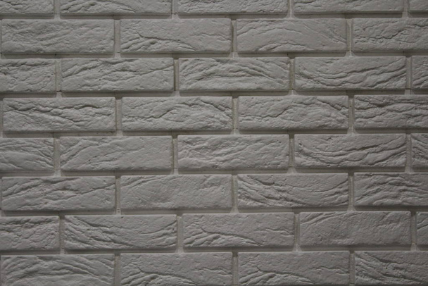 Texture rustique blanche. Surface murale en brique blanchie à la chaux rétro
. - Photo, image