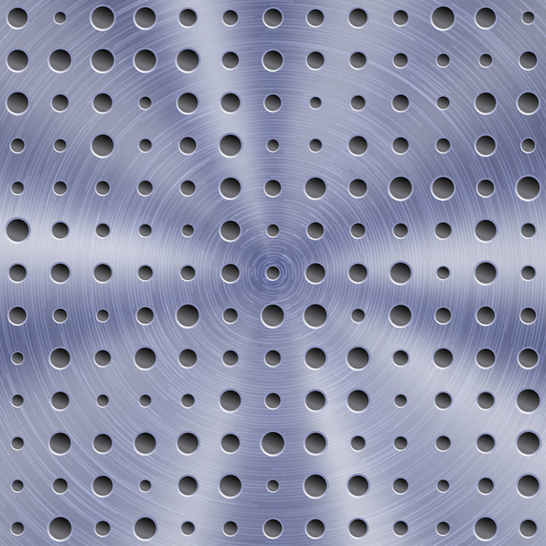 Fundo de metal abstrato com furos redondos
 - Vetor, Imagem