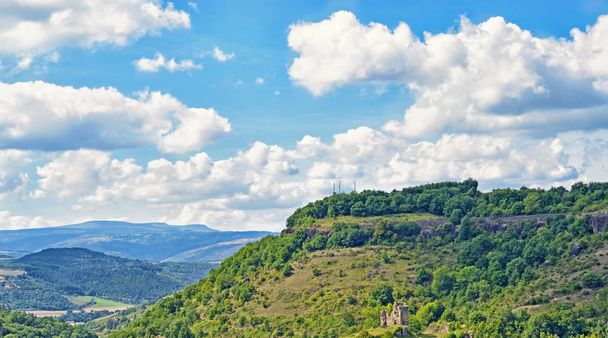 Mountain landscape in Auvergne region of France - Photo, Image