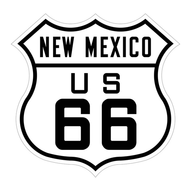 Nowy Meksyk nas droga 66 znak - Zdjęcie, obraz