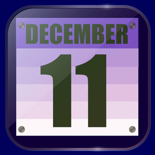 12月11日-アイコン。重要な日を計画するために12月11日休日や特別な日のためのバナー. - 写真・画像