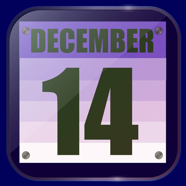 12月14日-アイコン。重要な日を計画するために12月14日休日や特別な日のためのバナー. - 写真・画像